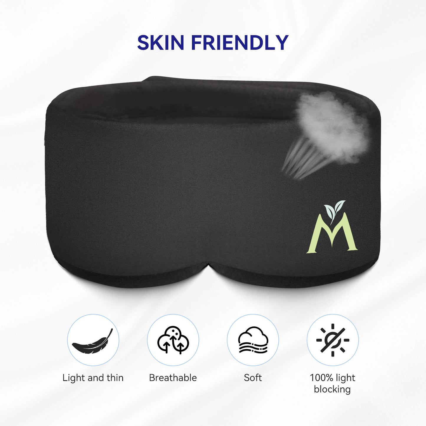 Mavogel Weighted Sleep Mask with Cooling Gel Pad, Cooling Eye Mask for Dry Eyes, Light Blocking Sleep Mask Cold Compress