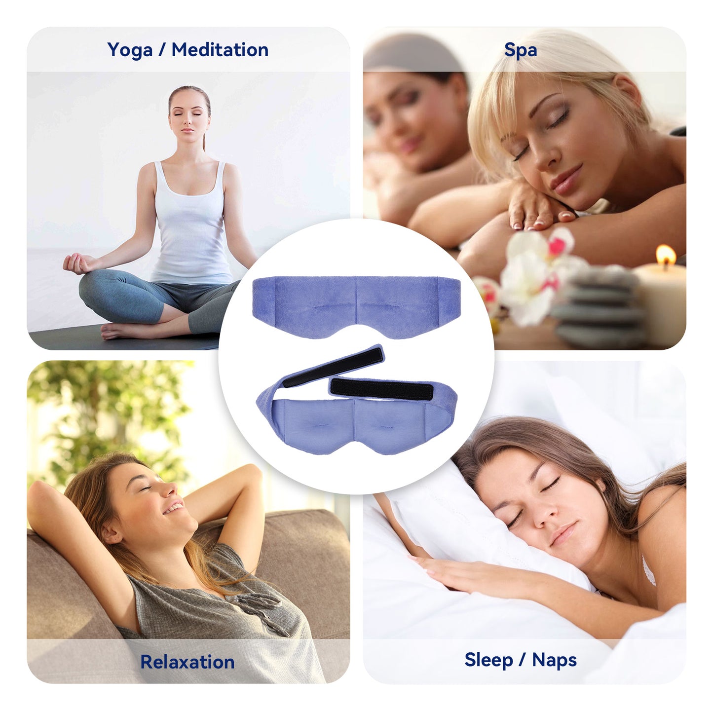 Mavogel Lavender Flaxseed Eye Mask - Weighted Eye Mask for Dry Eyes, Microwave Warm Eye Compress, Moist Heated Sleep Mask for Dry Eyes
