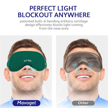 Mavogel Cotton Sleep Eye Mask - Breathable Light Blocking Sleep Mask, Soft Comfortable Night Eye Mask for Men Women (Green)