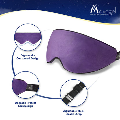 Mavogel Lavender Scented Sleep Mask - Ultra Lightweight Design, Lavender Eye Mask for Yoga Meditation