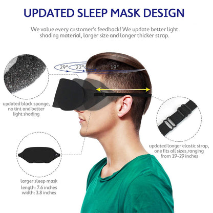 Mavogel Cotton Sleep Mask 2PCS - Light Blocking Soft and Comfortable Night Eye Mask, Includes Travel Pouch