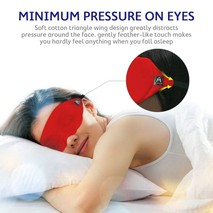 Mavogel Cotton Sleep Eye Mask - Breathable Light Blocking Sleep Mask, Soft Comfortable Night Eye Mask for Men Women (Red)