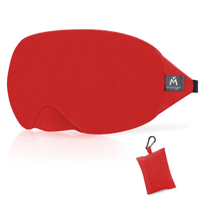 Mavogel Cotton Sleep Eye Mask - Breathable Light Blocking Sleep Mask, Soft Comfortable Night Eye Mask for Men Women (Red)